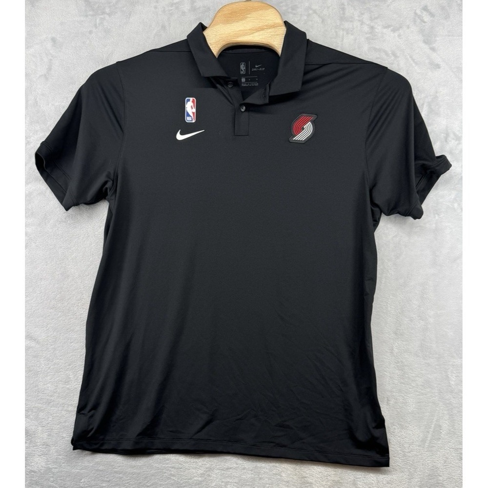 Nike Dri-Fit Portland Trail Blazers NBA Basketball Polo Shirt Men's Size Large L